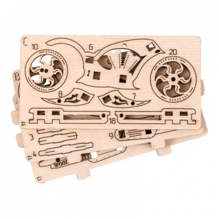 Puzzle mecanic 3D din lemn, Chopper, 168 piese [5]