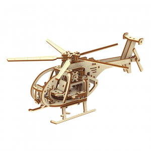 Puzzle mecanic 3D din lemn, Elicopter, 194 piese [0]