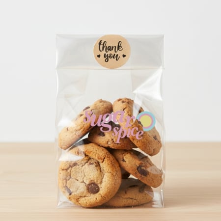 Pungi bomboane - set-pungi-cu-pliuri-laterale-celofan-alimentar-etichete-ambalaje-cofetarie-ciocolaterie