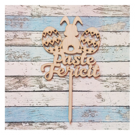 Torturi - topper-tort-paste-fericit-iepure-oua-cake-topper-candybar