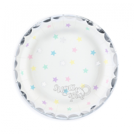 Articole party - farfurii-carton-petrecere-unicorn-set-6buc