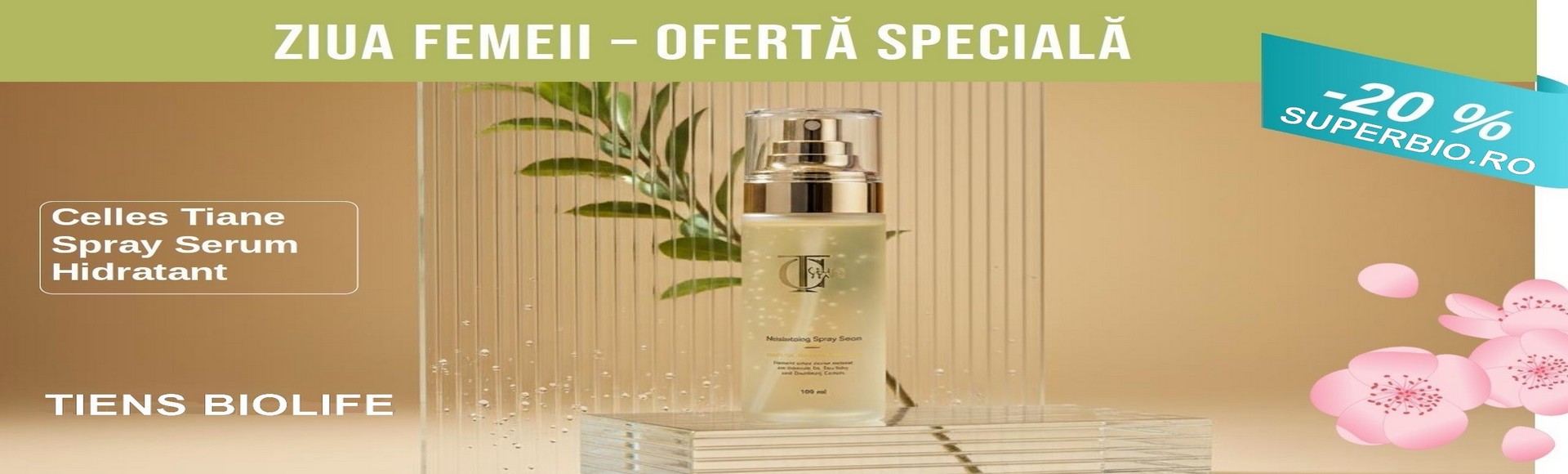Ziua Femeii - Oferta speciala Celles Tiane Spray Serum hidratant -20%