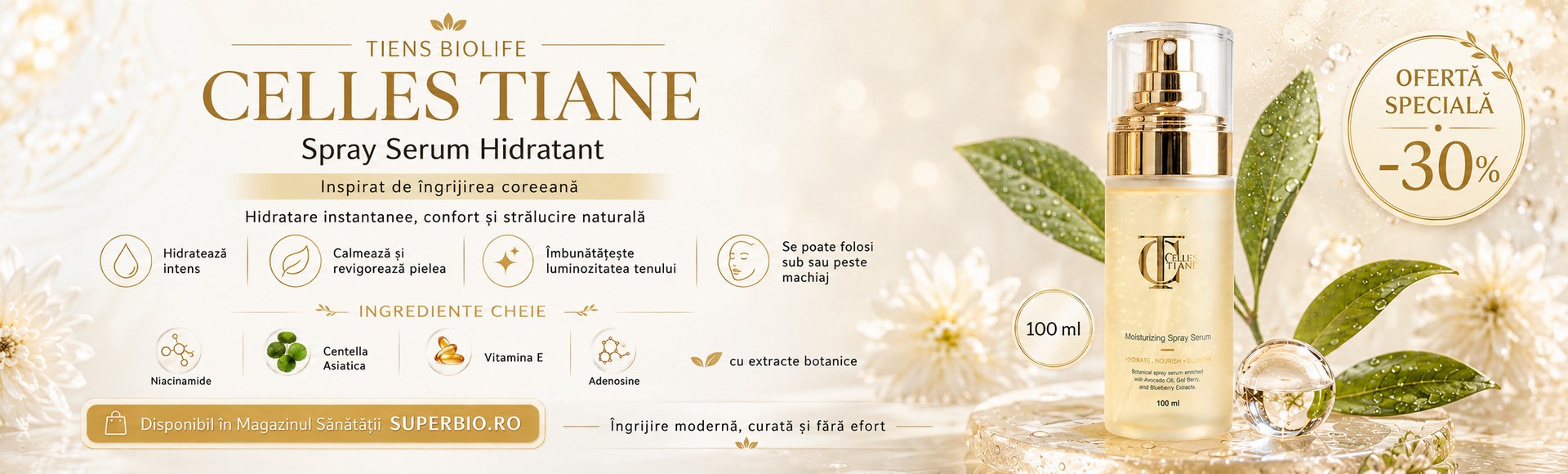 Celles Tiane Spray Serum Hidratant - Oferta -30%
