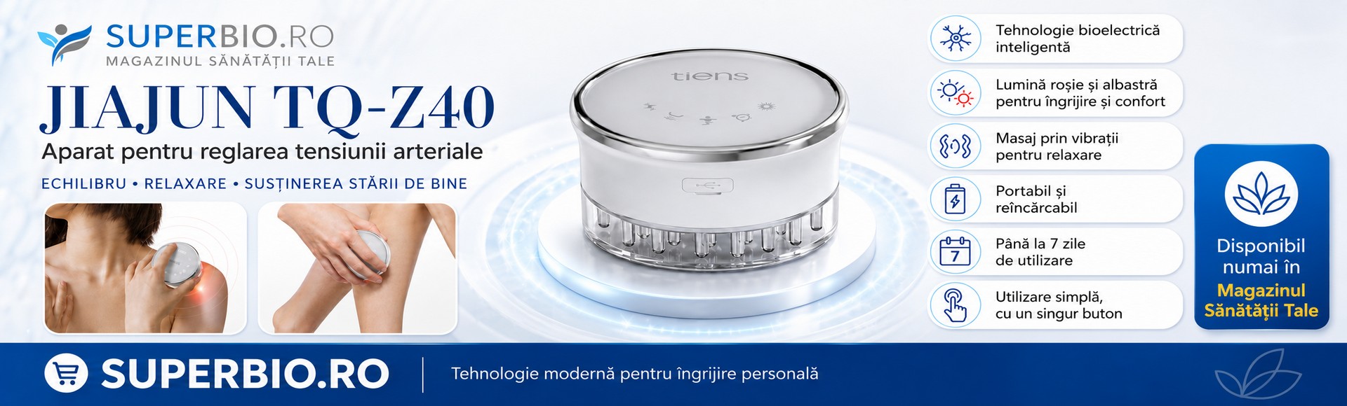 Oferta de vara -30% - Aparat pentru reglarea tensiunii arteriale Jiajun TQ-Z40