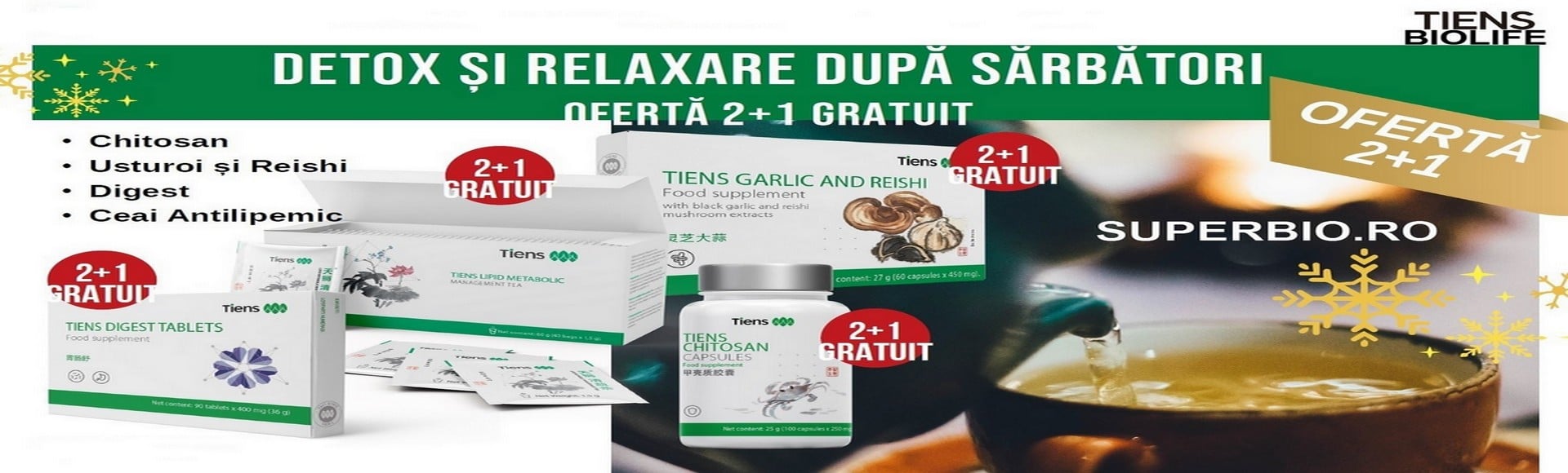 Detox si relaxare dupa Sarbatori - Oferta 2+1 gratuit