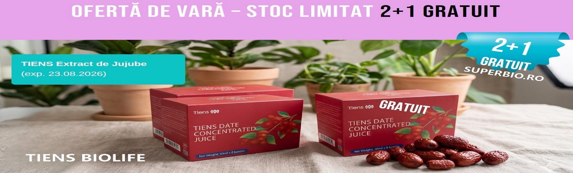 Oferta de vara - Stoc limitat - 2+1 GRATIS - Tiens Extract de Jujube