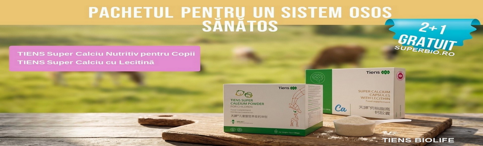 Pachetul pentru un sistem osos sanatos 2+1 gratis
