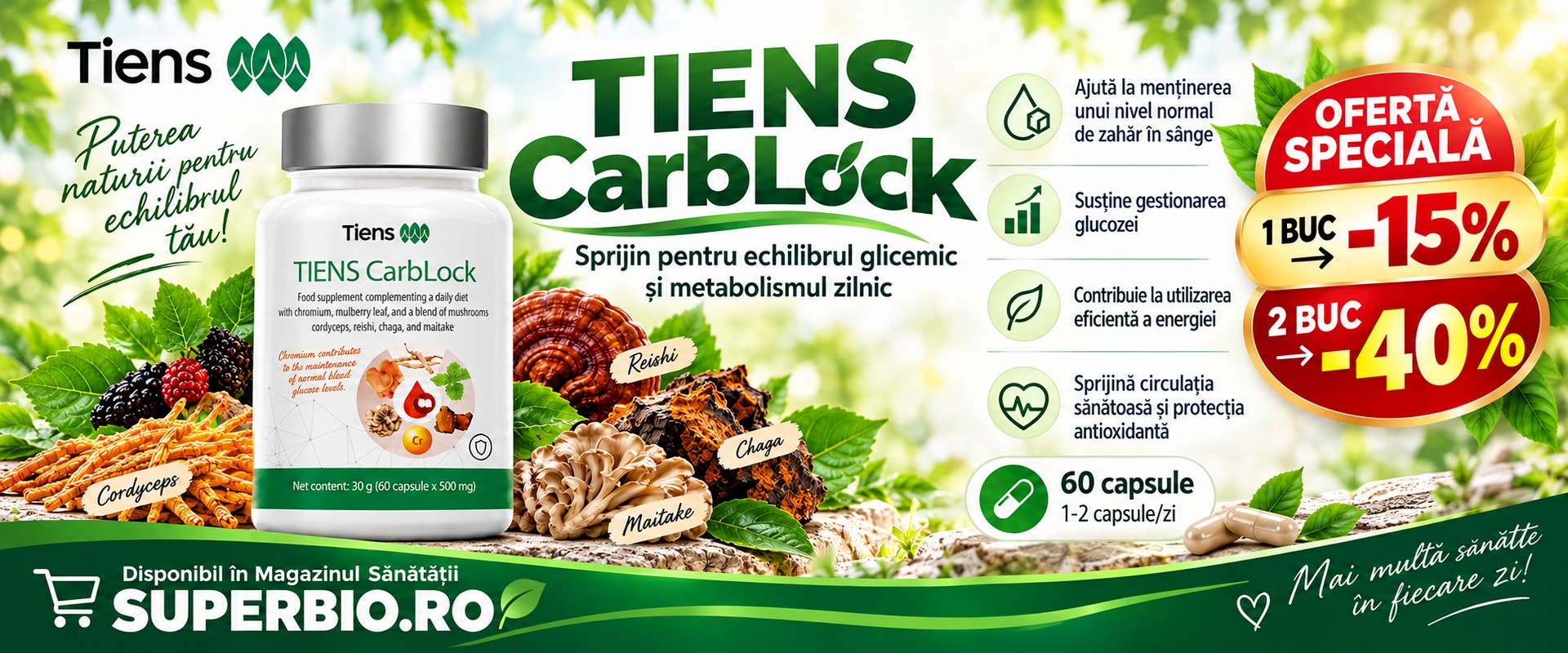 Ofertă Specială CARBLOCK →1 Bucata cu 15% Reducere, 2 Bucăți cu 40% Reducere