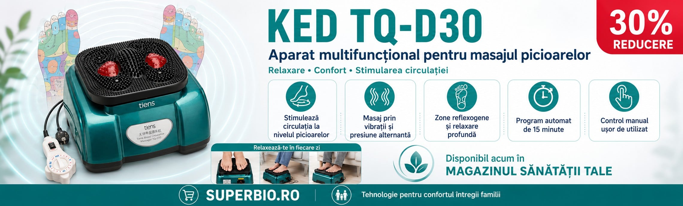 Aparat de masaj pentru stimularea circulatiei sanguine periferice KED, TQ-D30 -15%