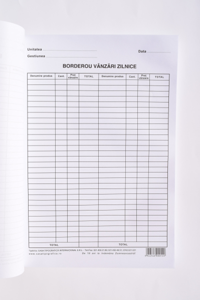 Borderou de vânzări zilnice [2]