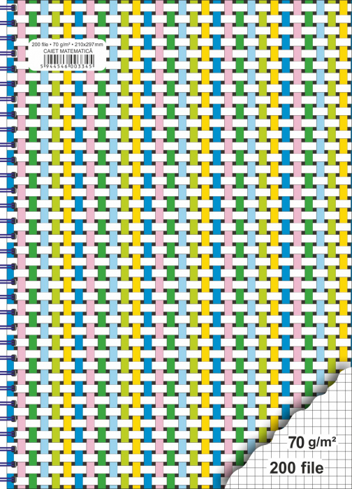 Caiet cu spiră A4 de matematica 200 file [2]