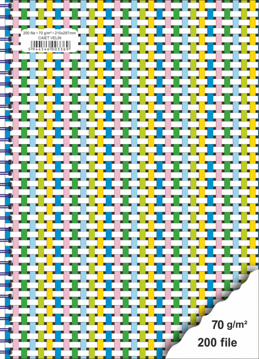 Caiet cu spiră A4 velin 200 file [2]