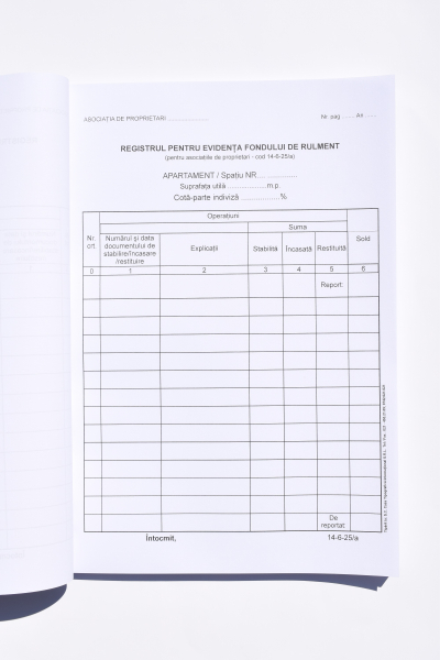 Registru pentru evidenţa fondului de rulment [2]
