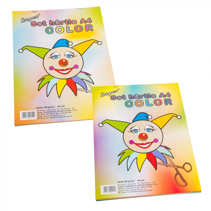 Set hârtie colorată A4 cu 20 coli de 160 g/m2 [2]