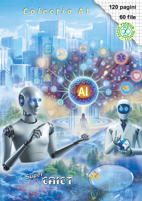 Super caiet A4 cu 60 file de matematica - Colectia AI [1]