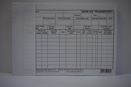Formulare tipizate - Bon de transport