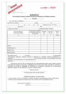 Tipizate personalizate - Borderou de achiziţie şi plată de deşeuri metalice A4 tip 2 personalizat (trebuie precizate datele complete aferente, eventual serie si numar)