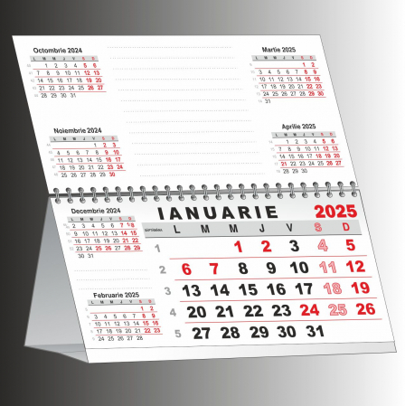 Calendar triptic - Calendar planificator de birou  2025