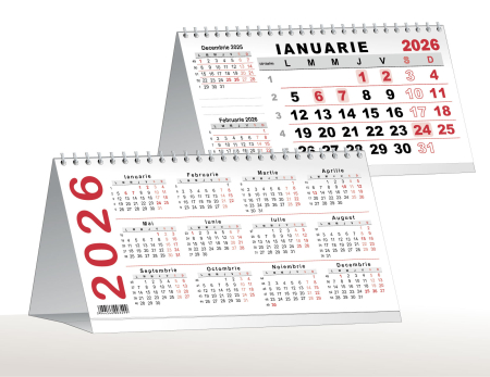 Calendar triptic - Calendar planificator de birou  2026
