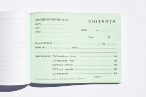 Chitanţier A6 tip 3 pentru asociaţii de proprietari [2]