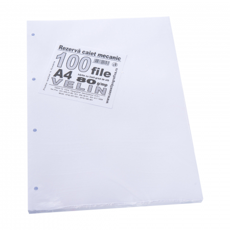 Caiete - Rezervă de caiet mecanic A4 cu hârtie velină