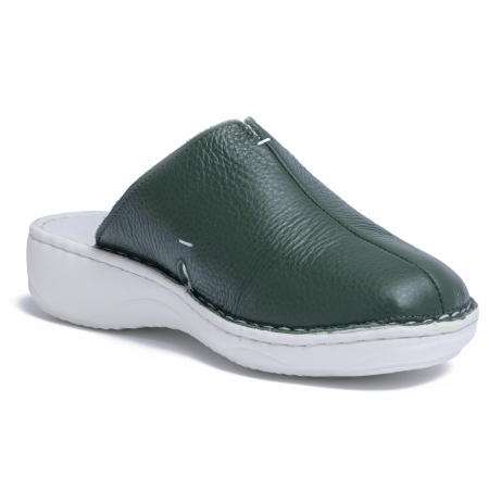 Papuci piele naturala Medline, 298 Verde [3]