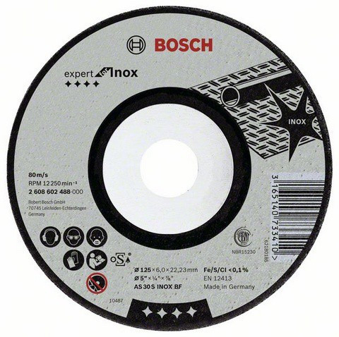 Disc de degrosare cu degajare Expert for Inox AS 30 S INOX BF, 125mm, 6,0mm [1]