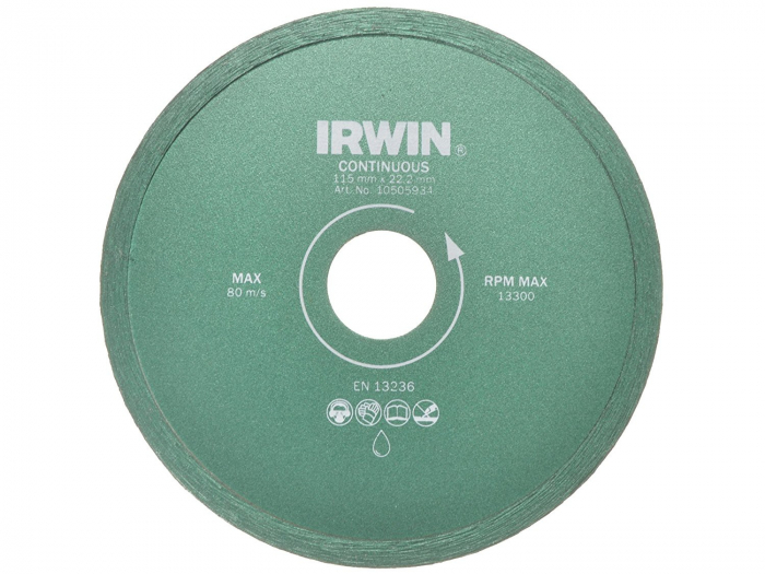 Irwin Disc diamantat segment continuu, ceramica, 115mm/22.2mm [1]