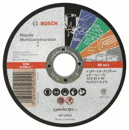 Disc de taiere drept Rapido Multi Construction ACS 46 V BF, 125mm, 1,6mm [1]