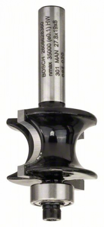 Freza de semibara cu rulment de ghidare, 8mm, R1 6mm, L 19mm, G 63mm 8mm, R [0]