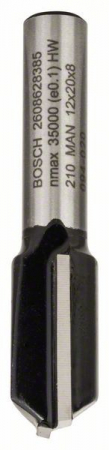 Freza dreapta, 8mm, D1 12mm, L 20mm, G 51mm 8mm, D1 12mm, L 20mm, G 51mm [0]