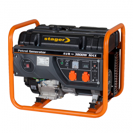 Stager GG 4600 generator open-frame 3.8kW, monofazat, benzina, pornire la sfoara [1]