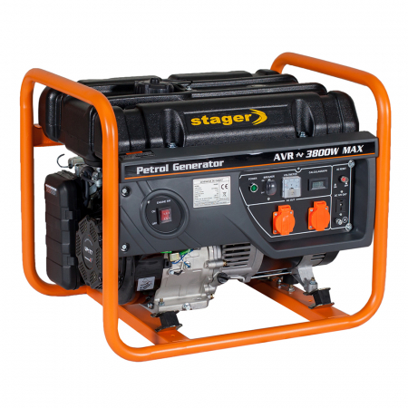 Stager GG 4600 generator open-frame 3.8kW, monofazat, benzina, pornire la sfoara [0]