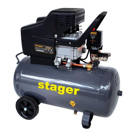 Stager HM2050B compresor aer, 50L, 8bar, 200L/min, monofazat, angrenare directa [0]