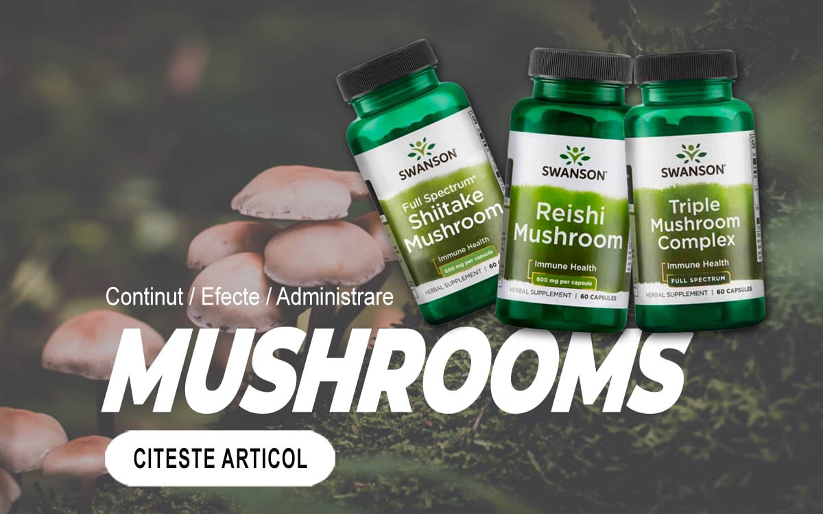 MUSHROOMS - Cele mai Eficiente Ciuperci Medicinale / Continut, Efecte si Administrare