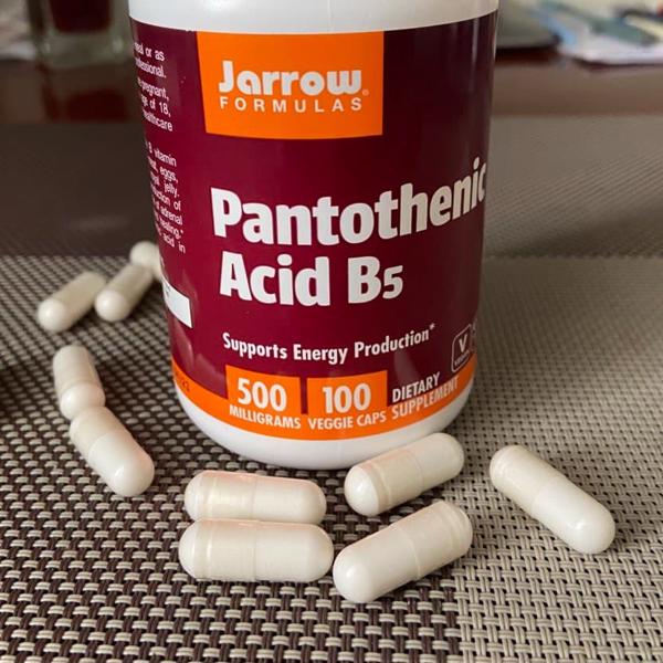 Pantothenic Acid (VItamina B5), 500mg, Jarrow Formulas, 100 capsule