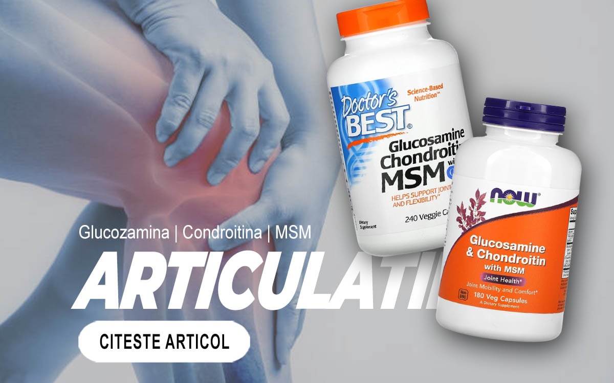 Glucozamină, MSM și Condroitina cu Vitamina C, 90 tablete : Farmacia Tei online