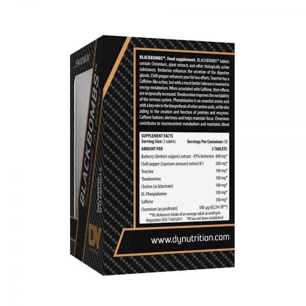 Black Bombs Fat Burner, Dorian Yates, 60 tablete [5]