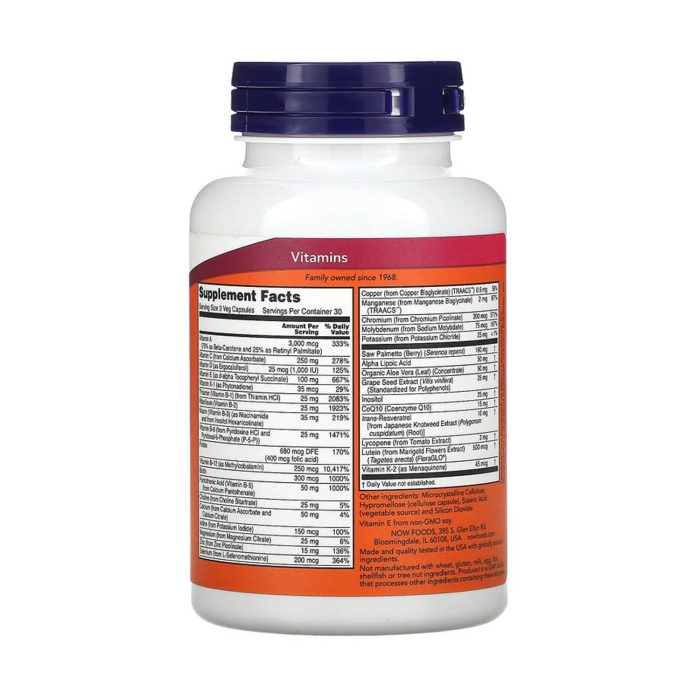 ADAM, Superior Men's Multi, NOW Foods, 90 capsule [2]