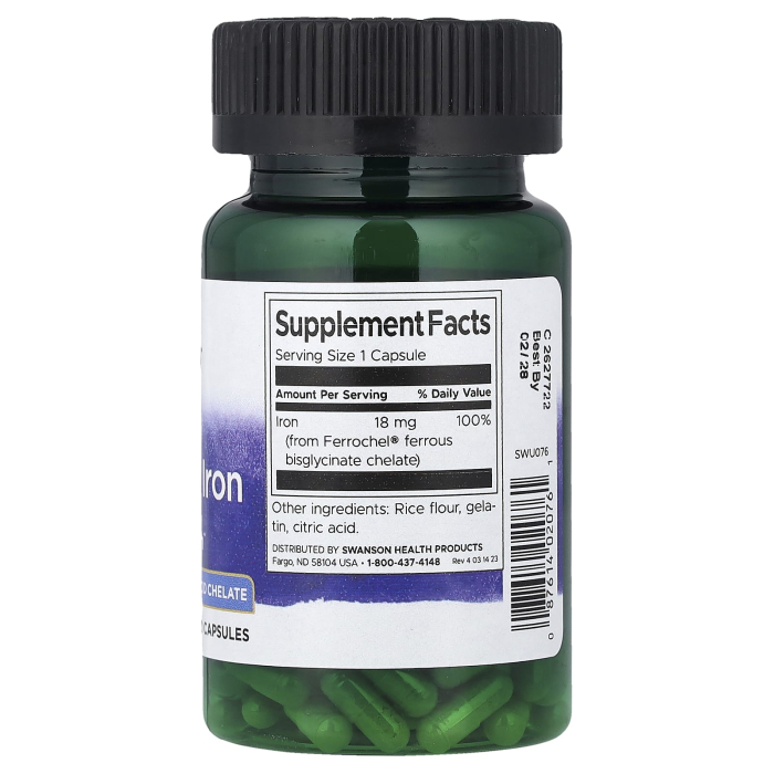 Albion®, Ferrochel® Iron, 18 mg, Swanson, 180 capsule SWU076 [2]