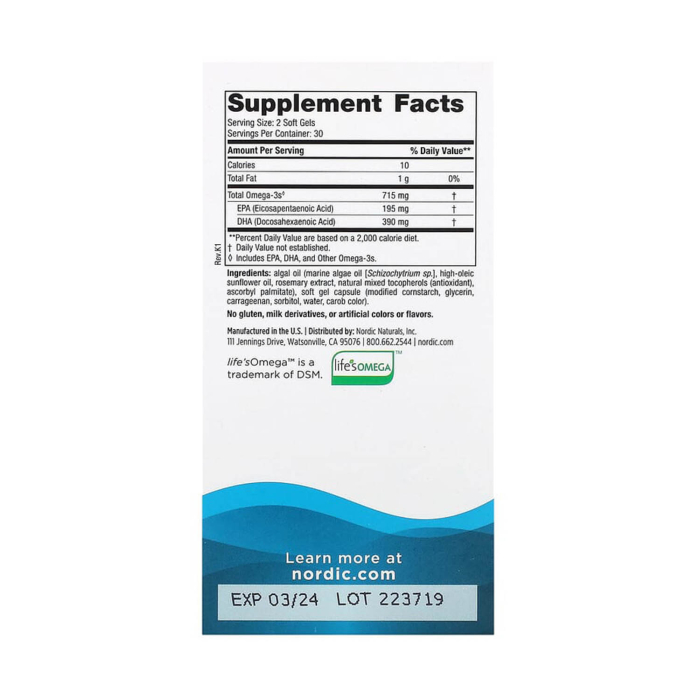 Algae Omega, Nordic Naturals, 60 softgels [2]