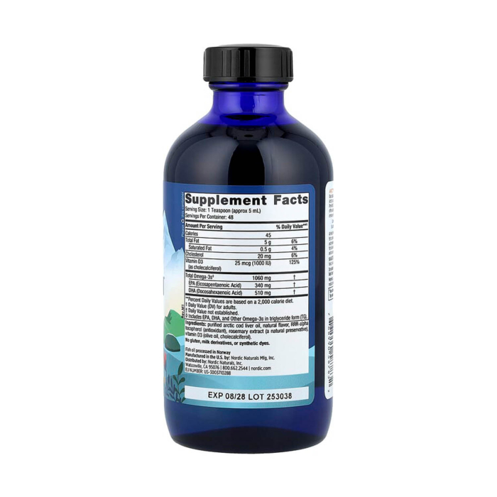Arctic-D Cod Liver Oil, Lemon, Nordic Naturals, 237 ml [2]