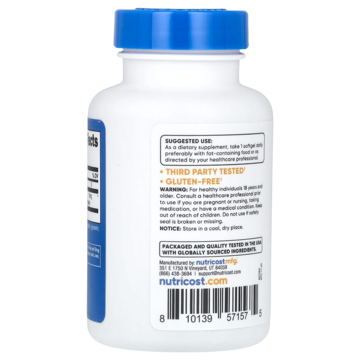 Astaxanthin, 12 mg, Nutricost, 60 Softgels [3]