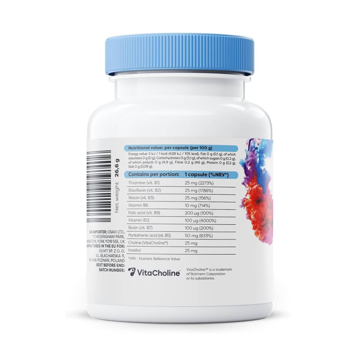 B-Complex with Choline & Inositol, Osavi, 60 capsules [3]