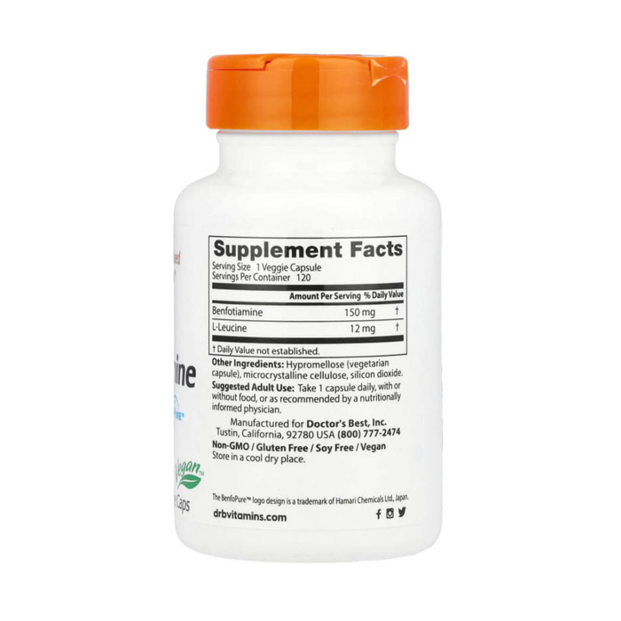 Benfotiamine 150 with BenfoPure™, 150 mg, Doctor's Best, 120 capsule [2]