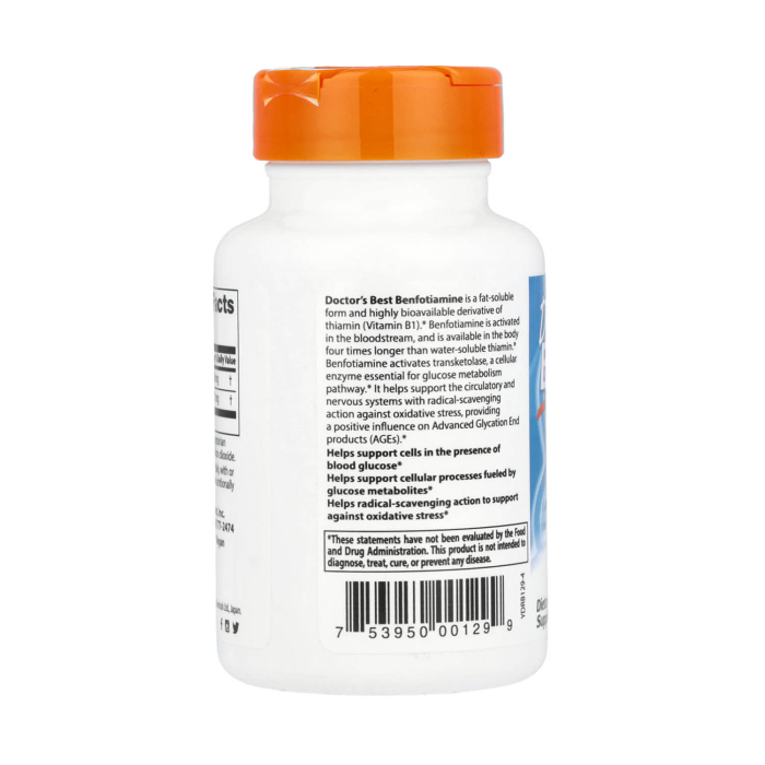 Benfotiamine 150 with BenfoPure™, 150 mg, Doctor's Best, 120 capsule [3]