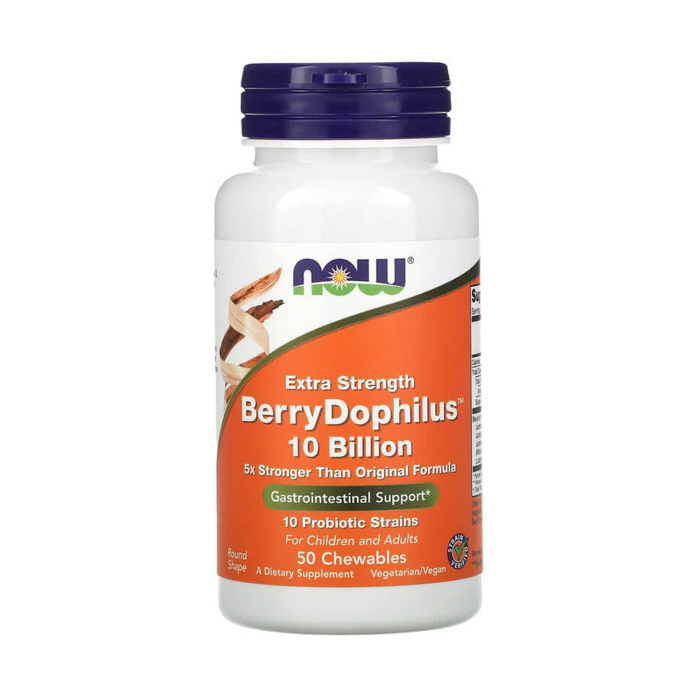 Berry Dophilus, 10 Billion, NOW Foods, 50 Chewables [1]