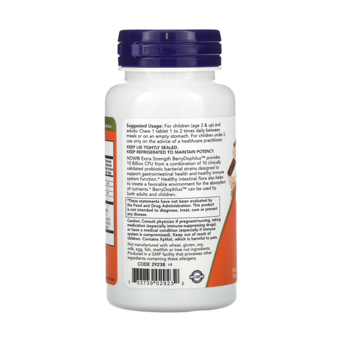 Berry Dophilus, 10 Billion, NOW Foods, 50 Chewables [3]