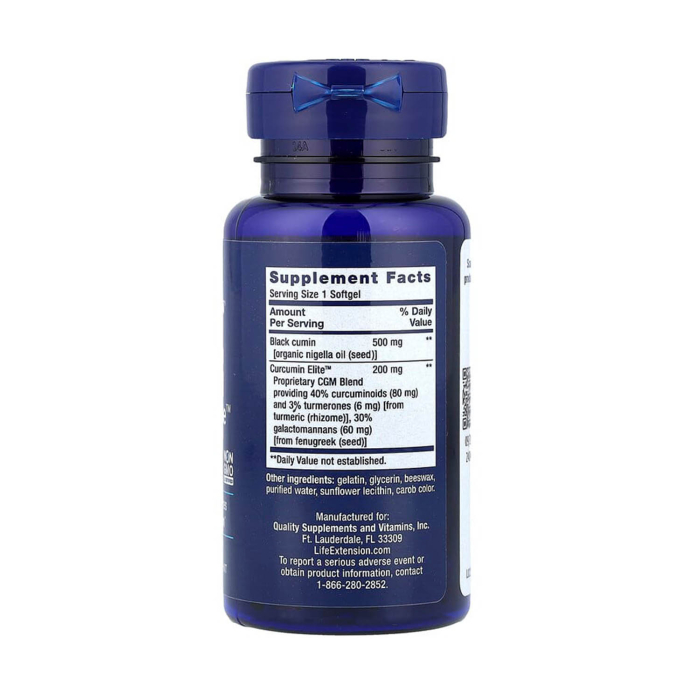 Black Cumin Seed Oil and Curcumin Elite, Life Extension, 60 softgels [2]
