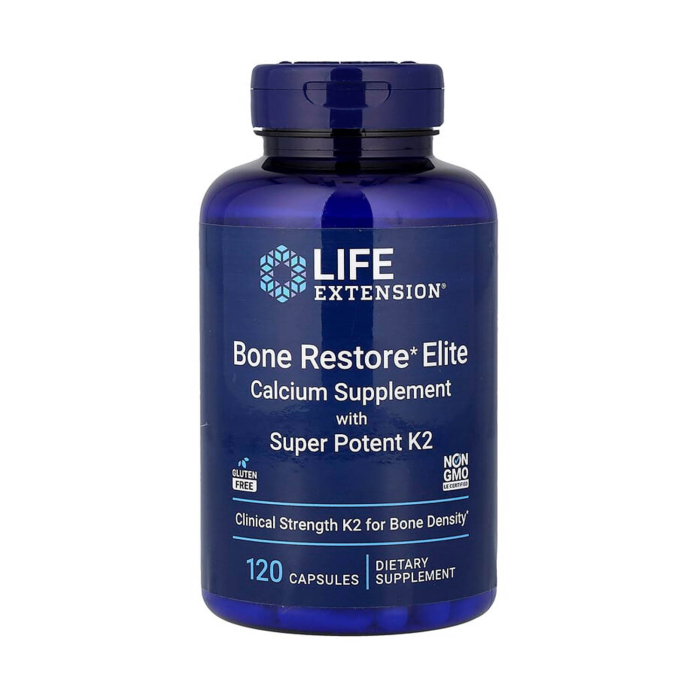 Bone Restore Elite, Calcium with Super K2, Life Extension, 120 capsule [1]
